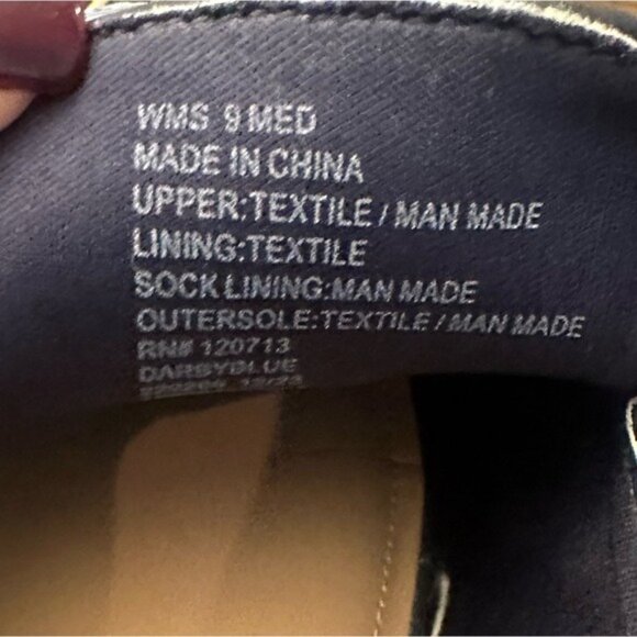 Draper James Darby Women's Slip On Mules Blue Embroidered Slip-On Loafers Size 9 - Picture 9 of 10